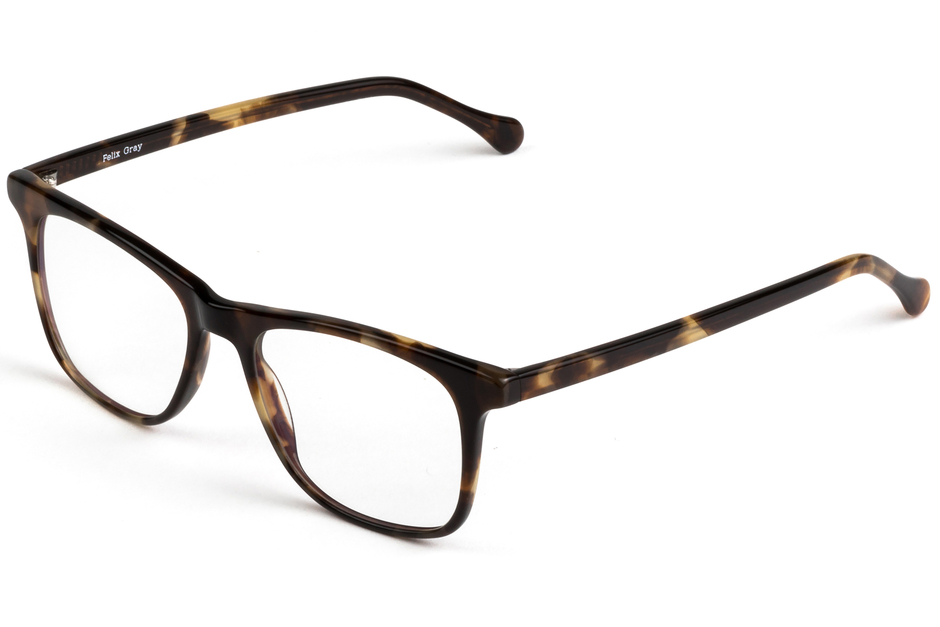 Jemison eyeglasses in whiskey tortoise viewed from front