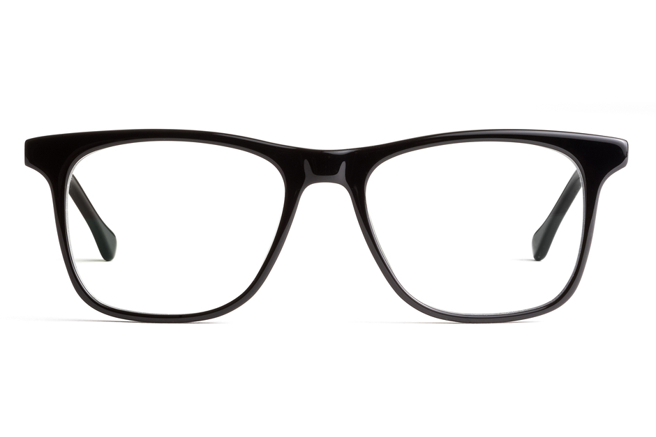 Jemison eyeglasses in black viewed from front