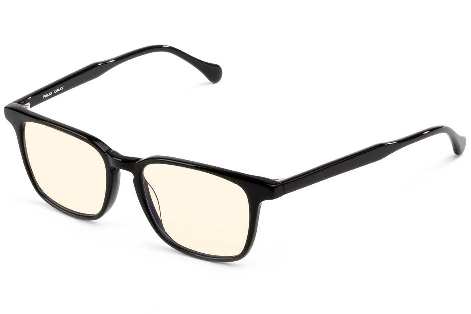 Nash LBF sleepglasses in black viewed from angle