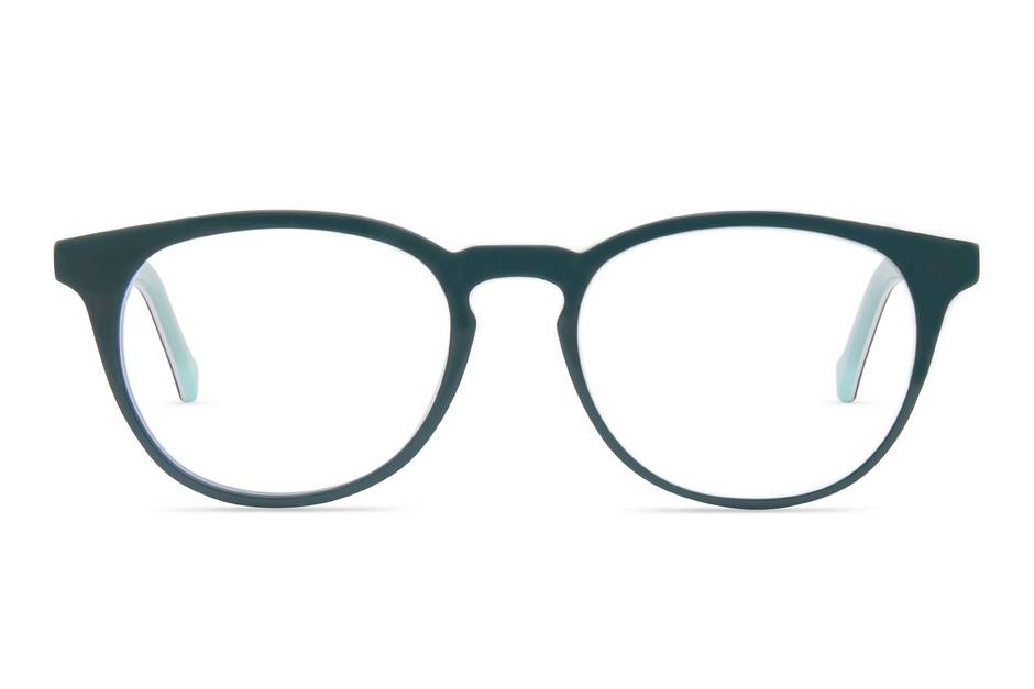 Roebling K2 eyeglasses in spearmint viewed from front