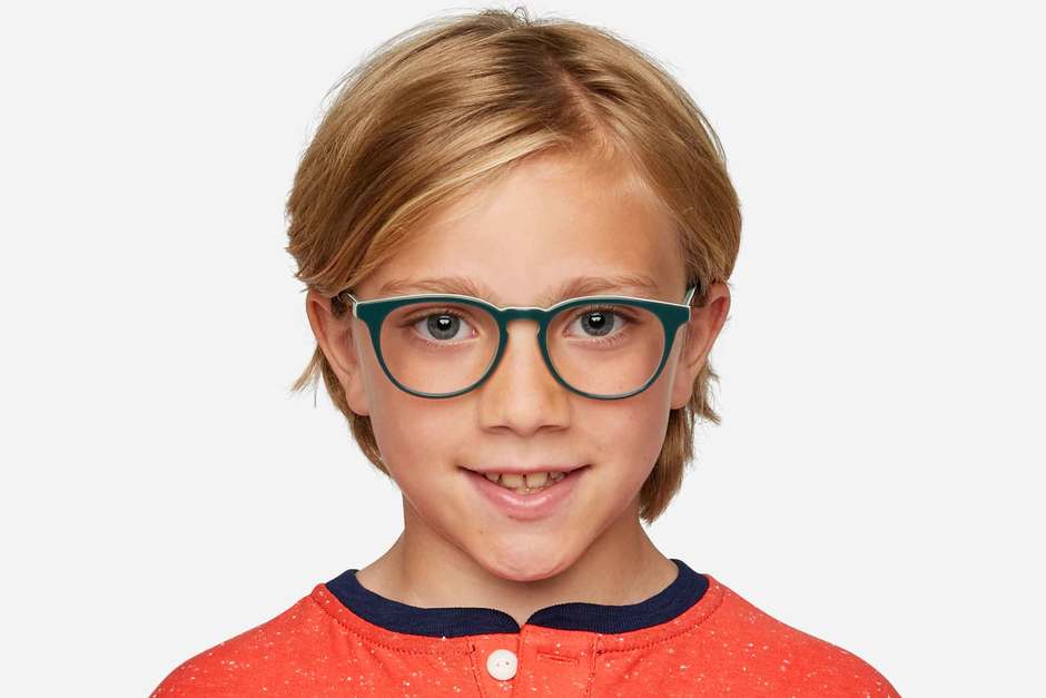 Roebling K2 eyeglasses in spearmint on male model viewed from front