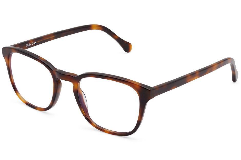 Tole eyeglasses in sazerac viewed from angle