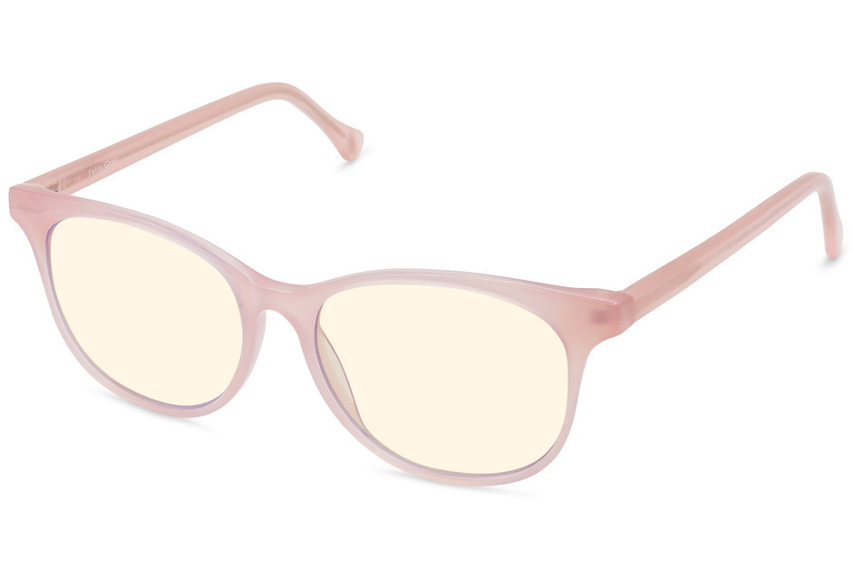 Lovelace sleepglasses in rose mallow viewed from angle