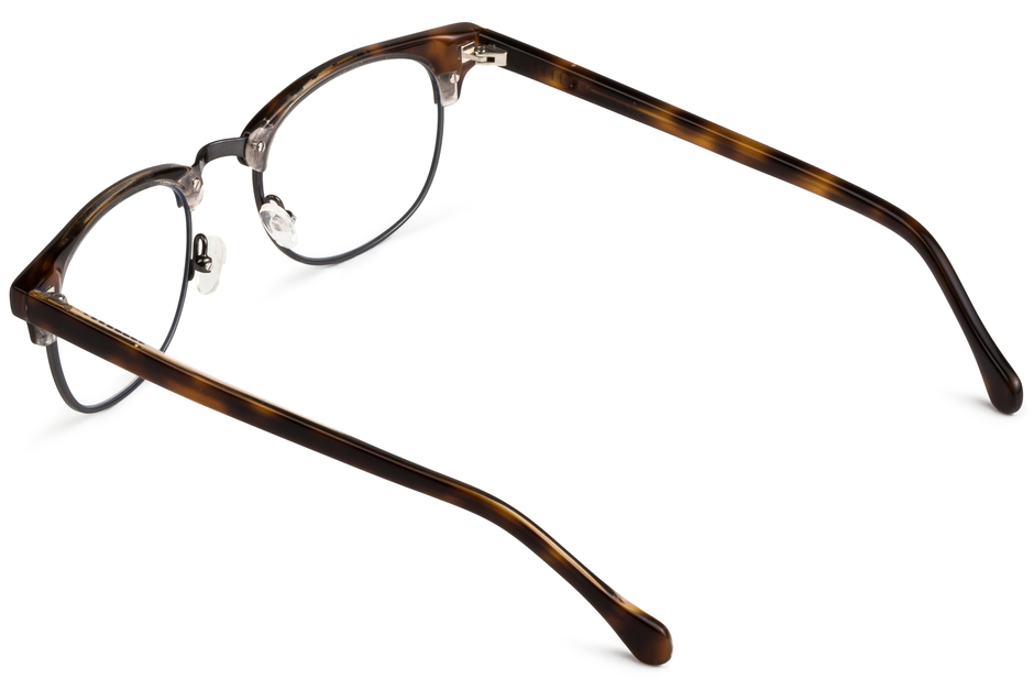 Kepler eyeglasses in sazerac crystal viewed from angle