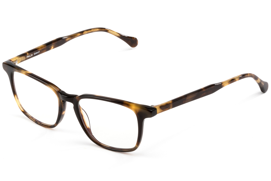Nash eyeglasses in whiskey tortoise viewed from front