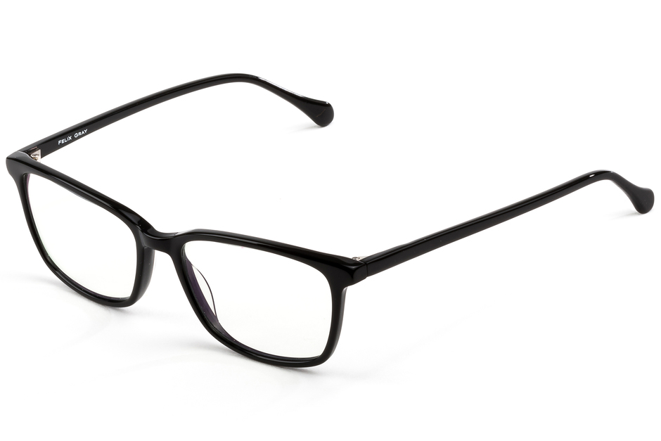 Faraday eyeglasses in black viewed from front