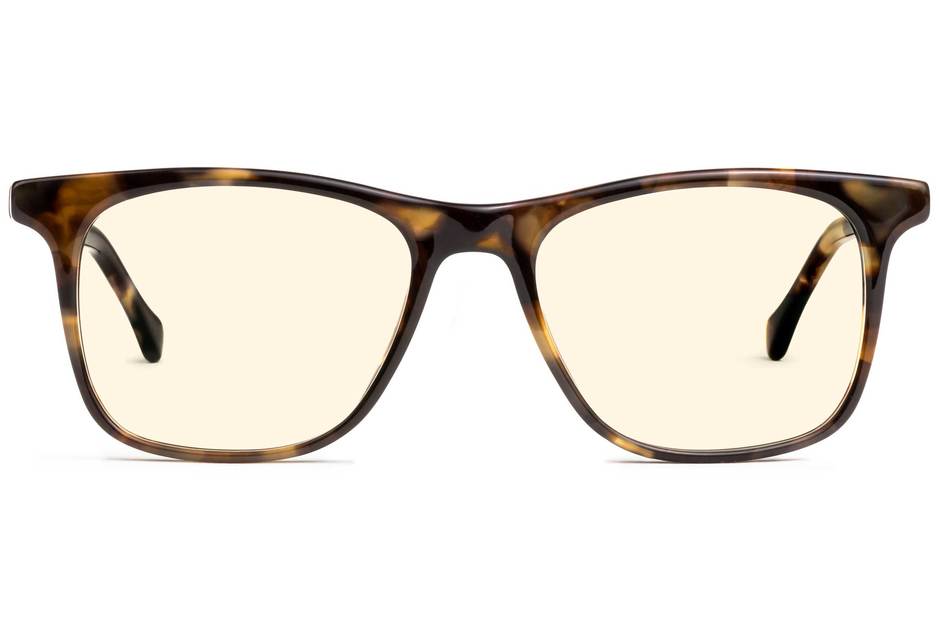 Jemison sleepglasses in whiskey tortoise viewed from front
