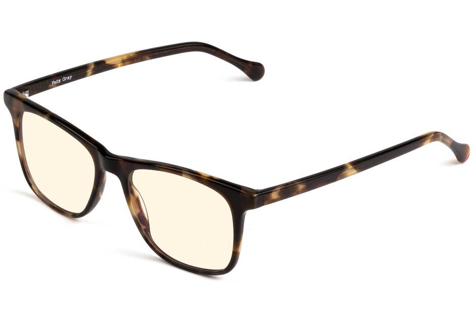 Jemison sleepglasses in whiskey tortoise viewed from angle