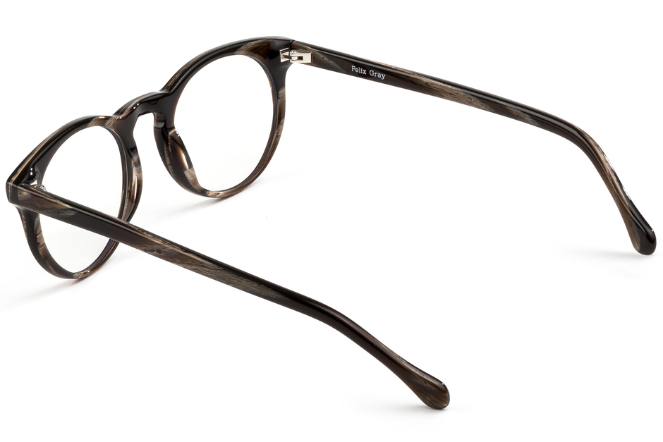 Turing eyeglasses in horn viewed from angle